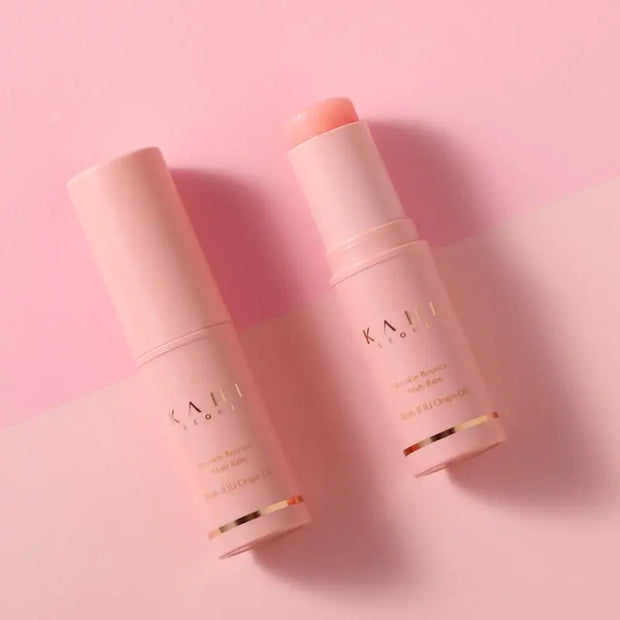 Close-up of KAHI Wrinkle Bounce Multi Balm, the ultimate multi-use moisturizer for a youthful glow.